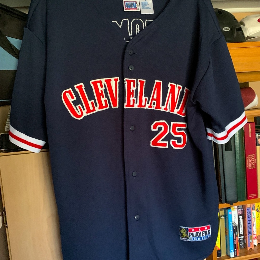 MLB Players Choice Cleveland Jim Thome #25 Large Jersey